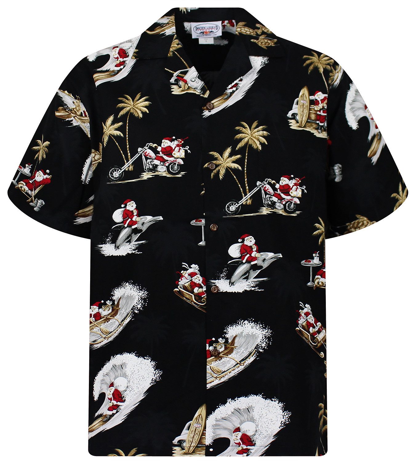 Pacific Legend Hawaiihemd Christmas Turtles Original Hawaiihemd mit 100% Ko günstig online kaufen