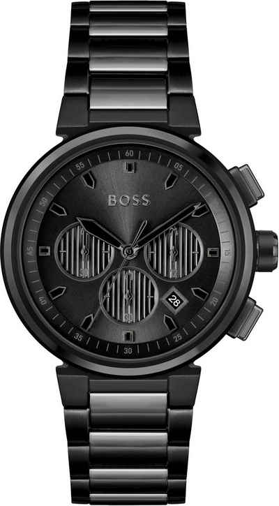 BOSS Chronograph ONE, 1514001, Quarzuhr, Herrenuhr, Armbanduhr, Stoppfunktion, Datum