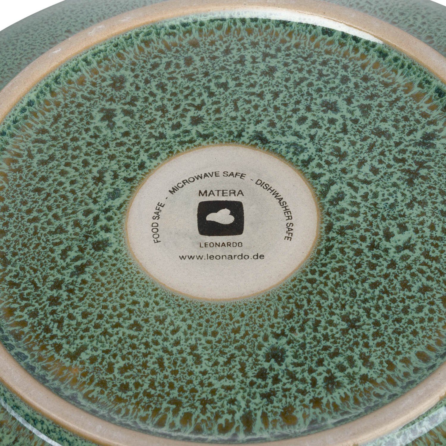 LEONARDO Suppenteller Matera, (6 St), cm Keramik, grün Ø 21