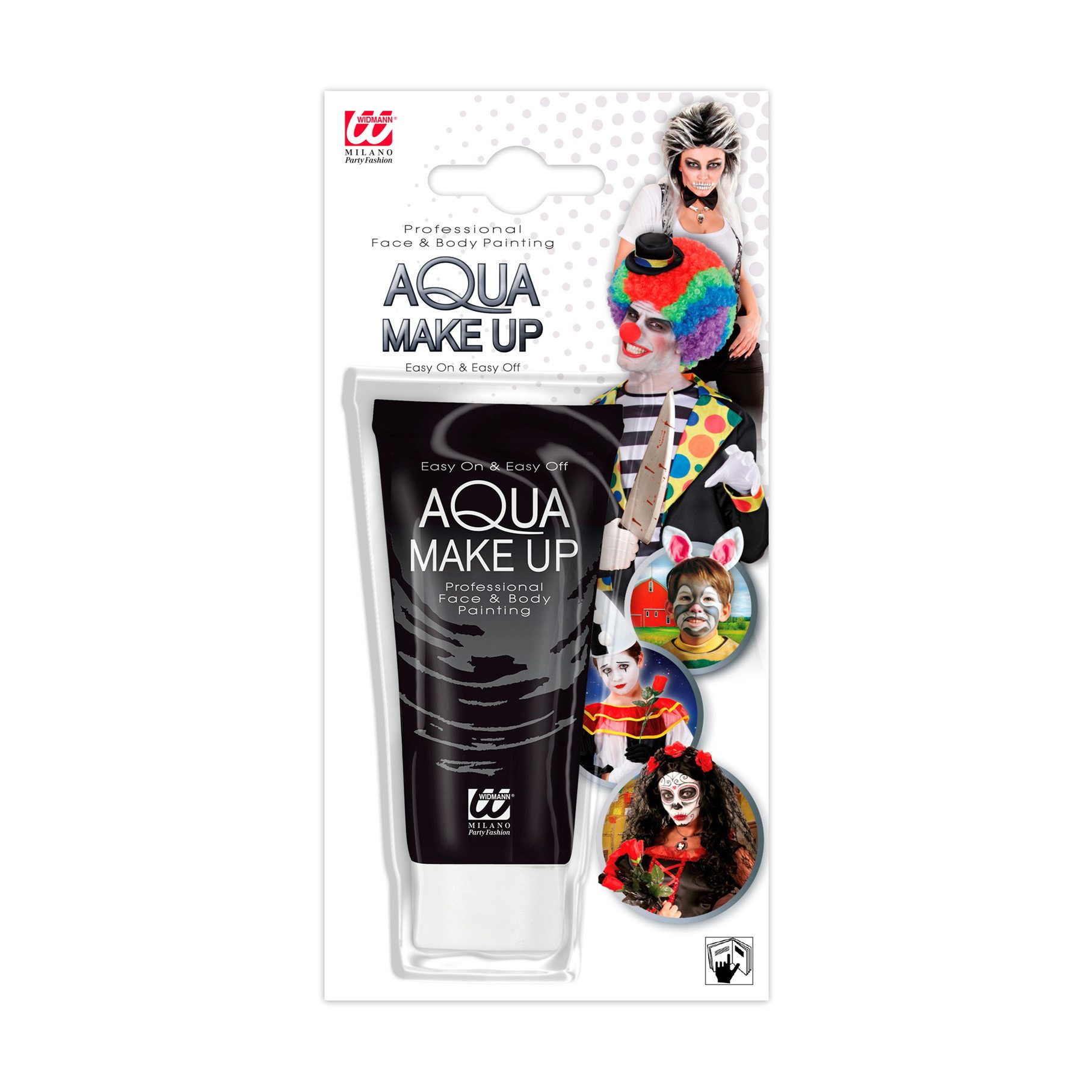 Widmann S.r.l. Театральный грим Aqua Make-up - Tube 30 ml, Schwarz