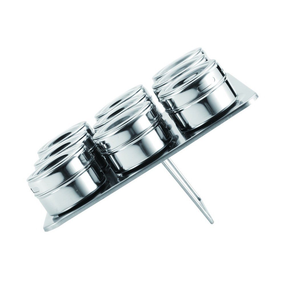 BGMP-6101, Gewürzdosen-Set magnetisch Vorratsbehälter magnetisch Masterpro Bergner Gewürzbehälter Gewürzbehälter, für Edelstahl, (10-tlg), Gewürze,