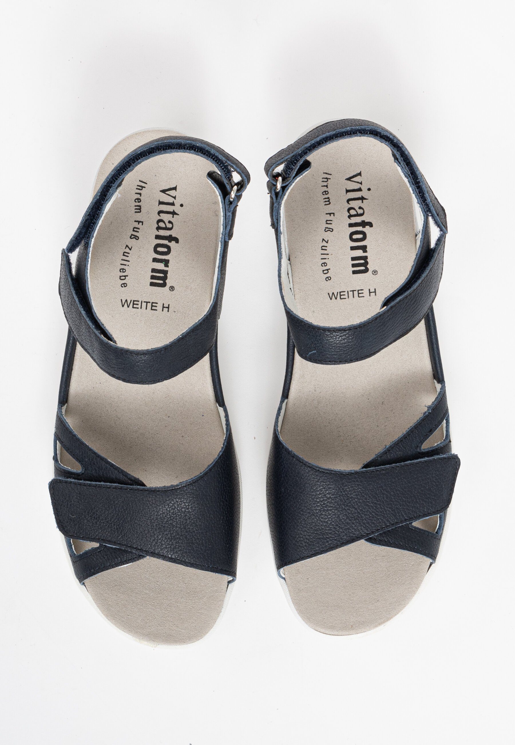Damenschuhe Sandalette marine vitaform Sandalette Nappaleder