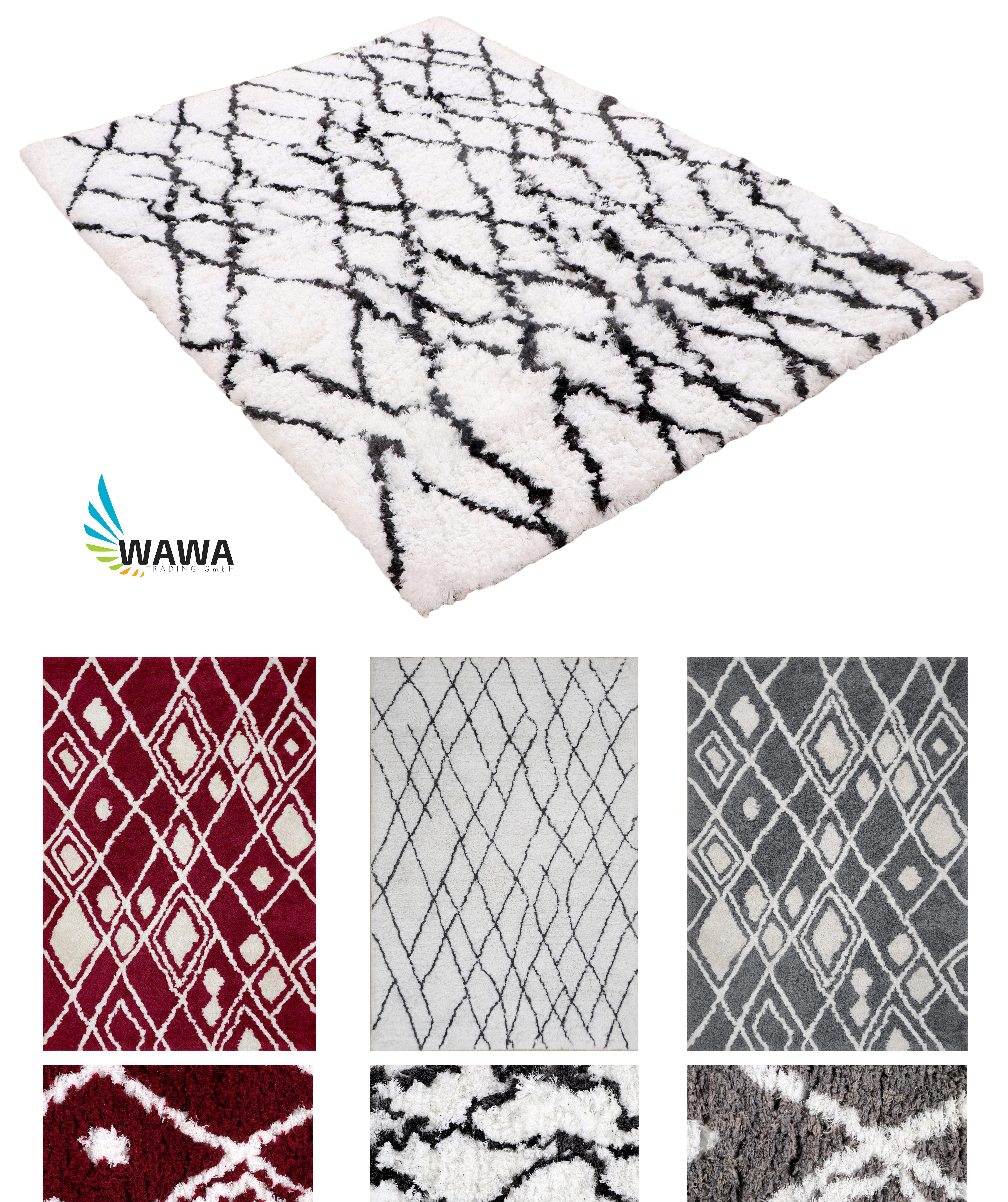 Wawa Teppich Orientteppich Handgemachter Teppich Orient Shaggy Handgetuftet