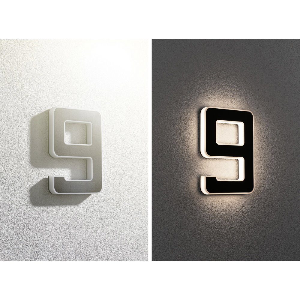 Paulmann Gartenleuchte Paulmann 79850 Solar-Hausnummernleuchte 0.20 W Warmweiß Schwarz