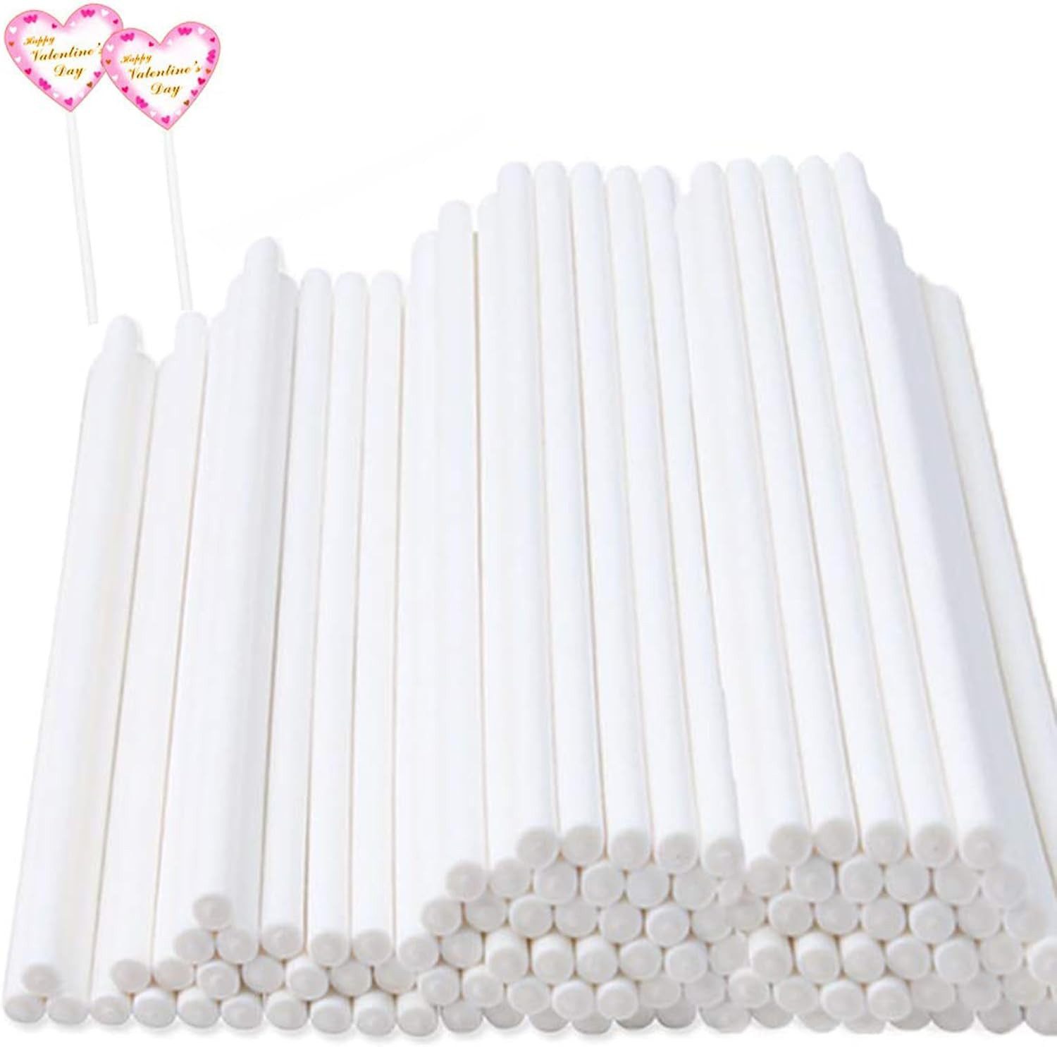 FELIXLEO Cake-Pop-Form 100 Stücke Cake Pop Stiele Weiss, 150mm 3.5mm Lolli Stiele aus Papier, (1-tlg)