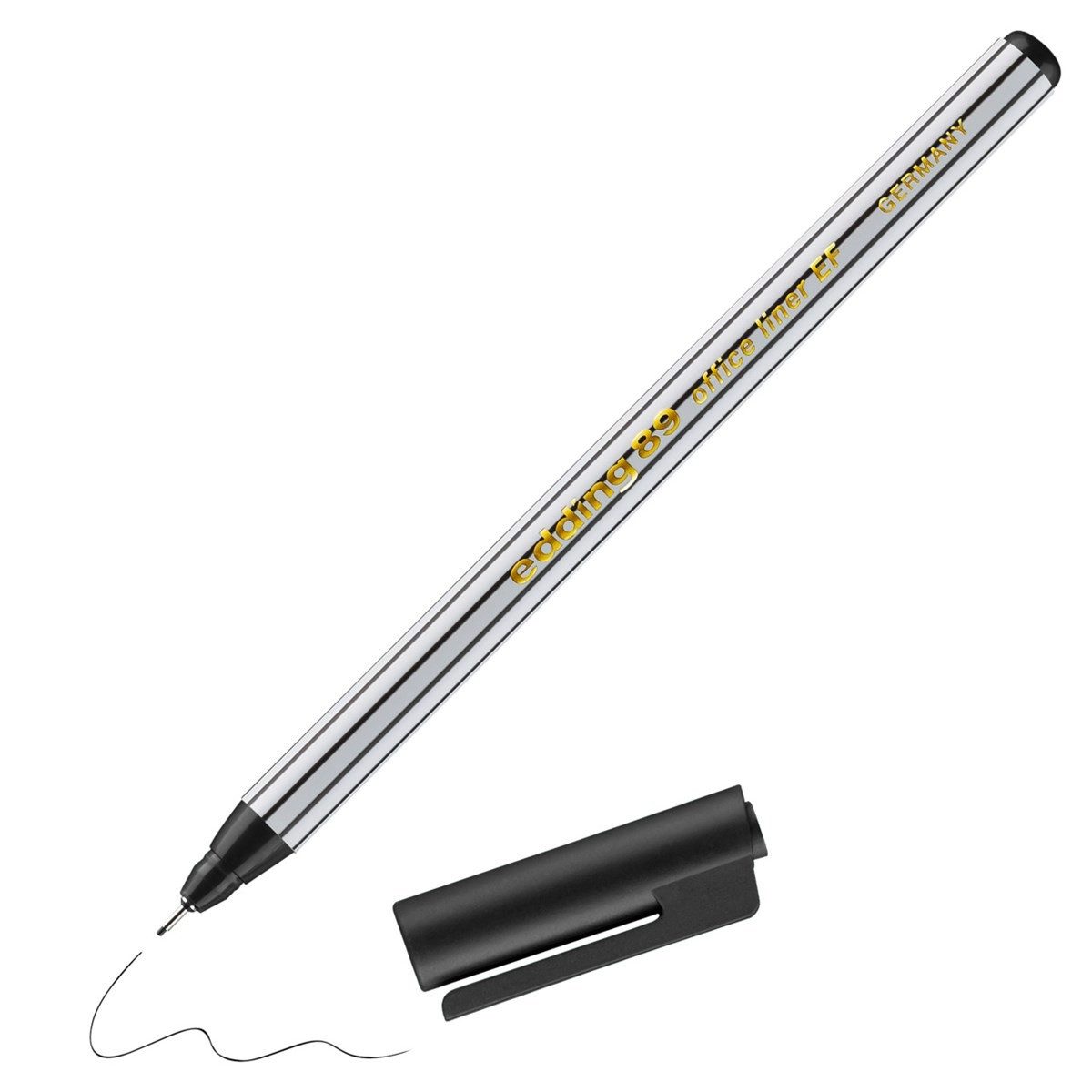 edding Fineliner Fineliner 89 office liner EF 0,3 mm schwarz, metallgefasste Kunststoffspitze