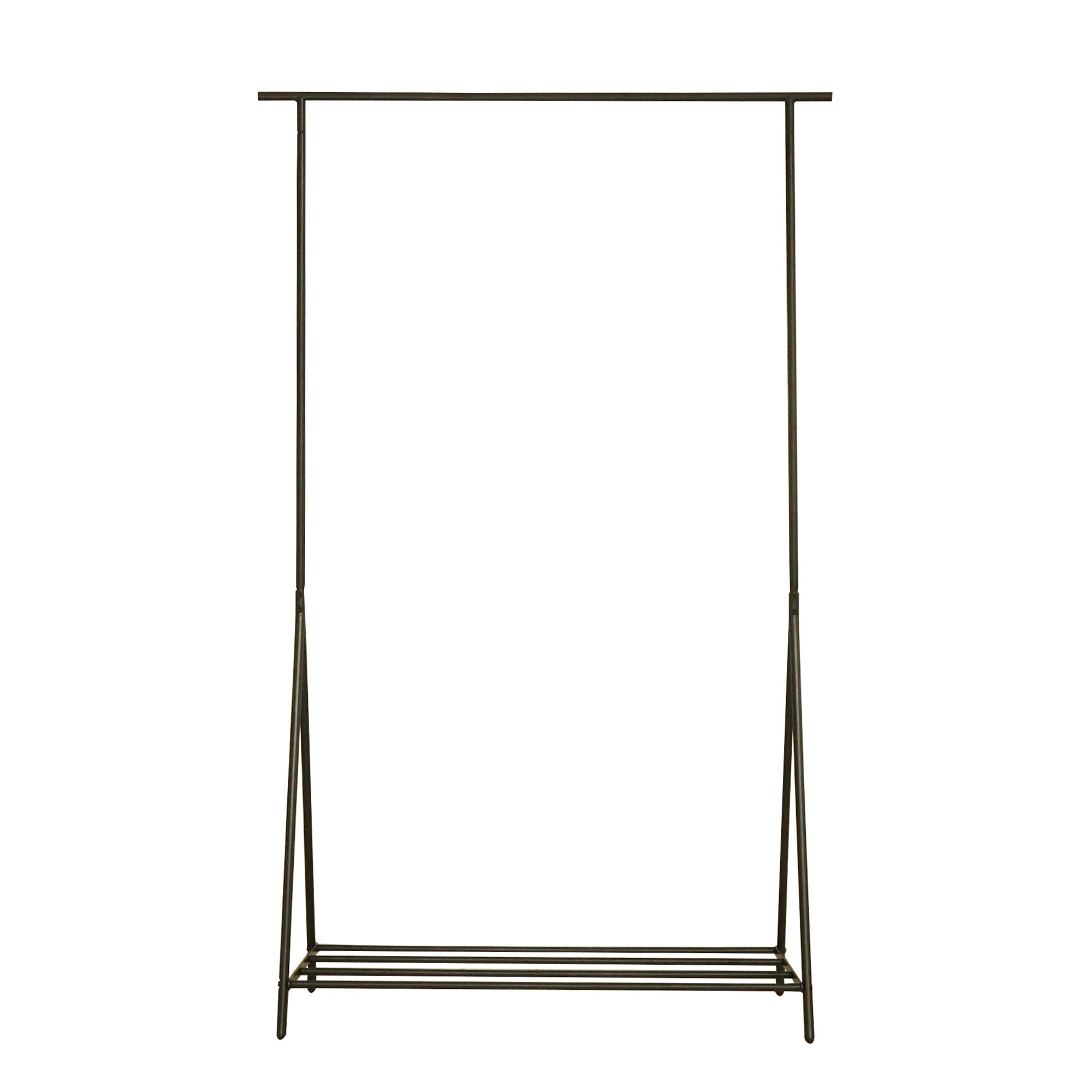 HomeGuru Kleiderständer Kleiderständer Weiß 100x40x160cm, Metall mit Schuhablage, bis 20kg – Bild 2 von 5