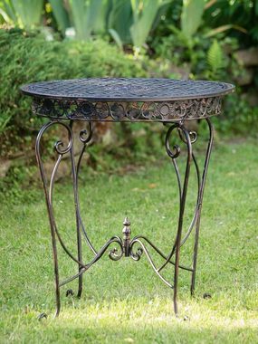 Aubaho Sitzgruppe Gartentisch und 4 Stühle Eisen Bistromöbel Antik-Stil Tisch Gartenmöbe