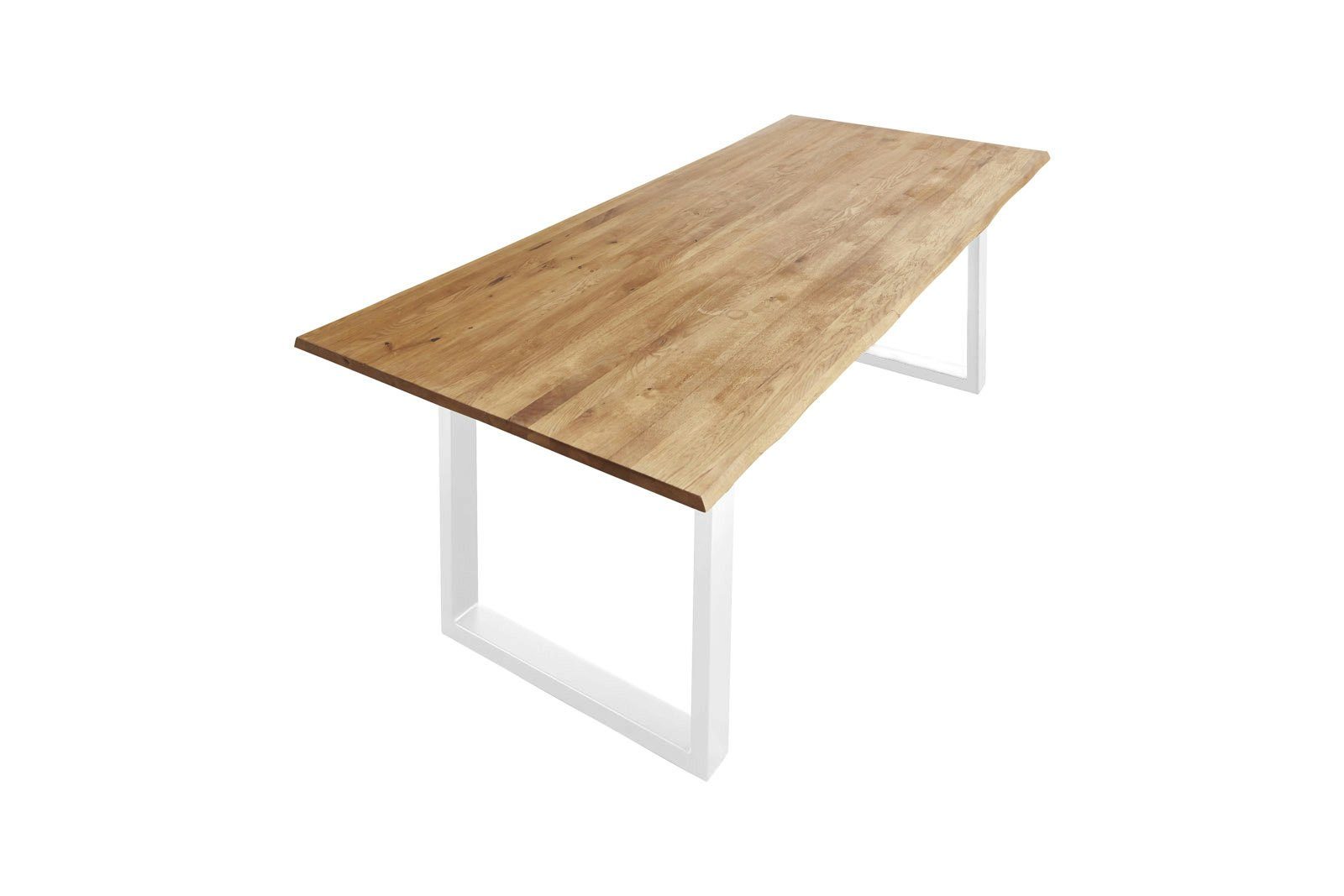 SAM® Baumkantentisch Daegu, Wildeiche Massivholz, Tischstärke 26mm, natürliche Baumkante