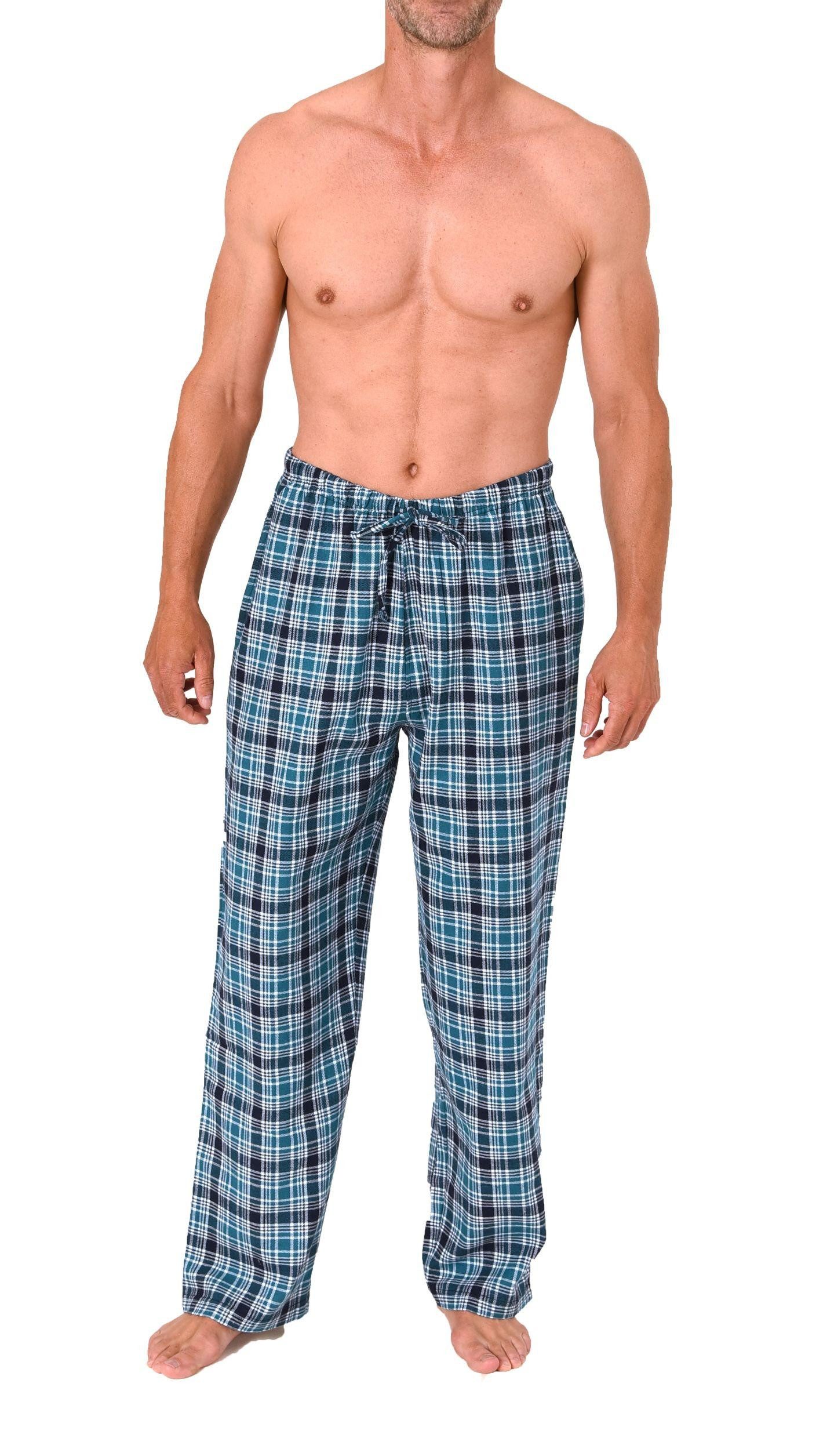 Normann Pyjama Normann Herren Flanell Schlafanzug Pyjama Hose in Karo Optik – Bild 3 von 4