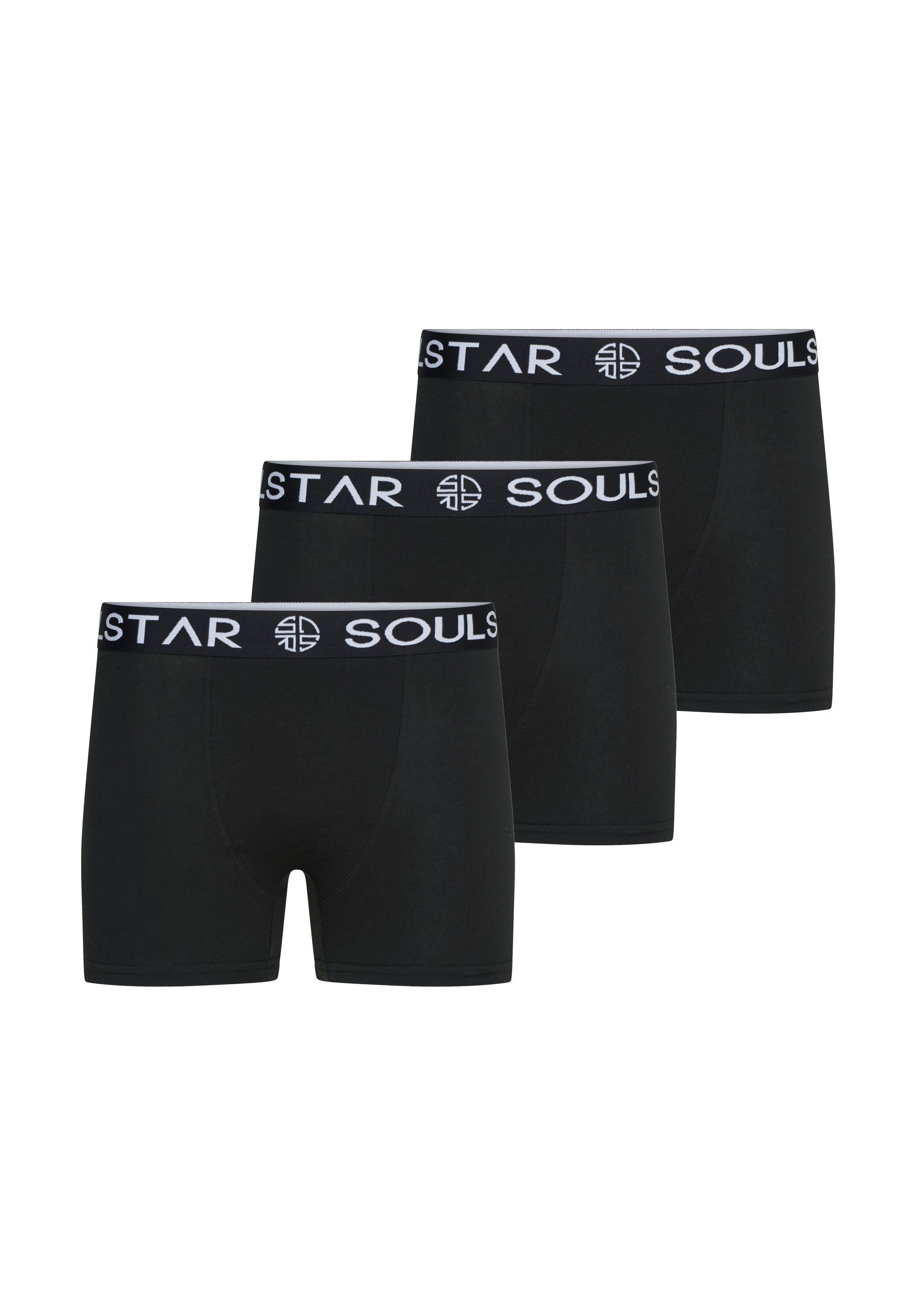 SOULSTAR Boxershorts MUBOXER3 (Packung, 3-St., 3er-Pack) Basic Herren Unterhosen Unterwäsche Extra Weiches Material Männer
