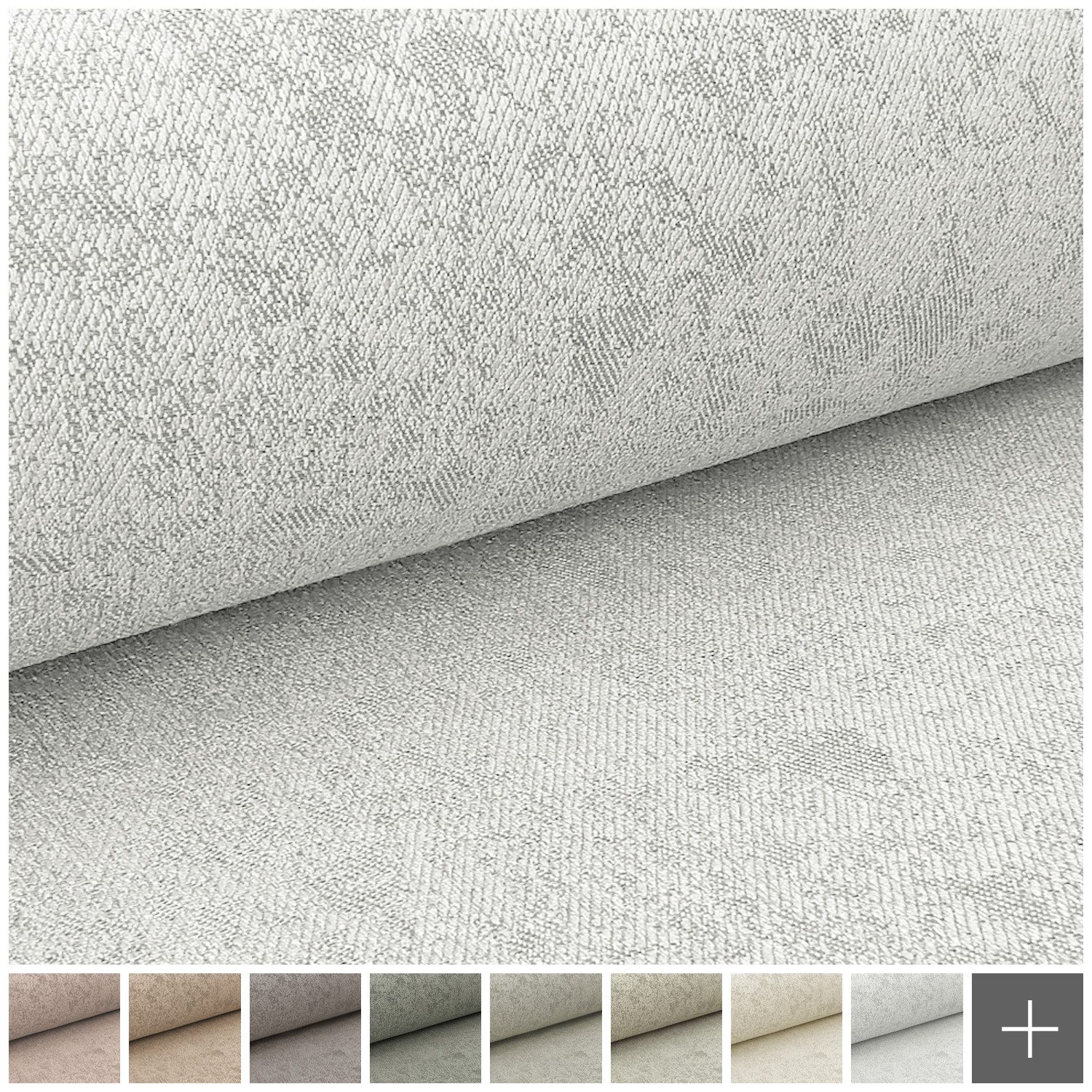 novely® Stoff KAMEN Melange Möbelstoff - Polsterstoff mit Glow-Effekt, Strapazierfähig, Kuschelweich, Meterware, 1lfm