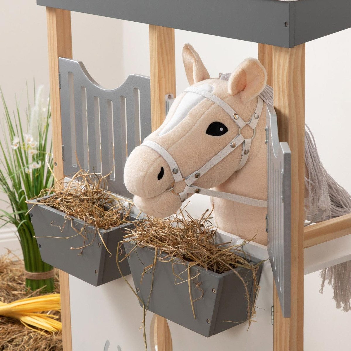 ELLA & PIET® Steckenpferd Hobby Horse TOFFEE mit Tasche (Beige)