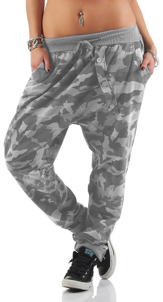 Mississhop Boyfriend-Hose Sweatpants Baggy Camouflage Damenhose Militär Hose M.165
