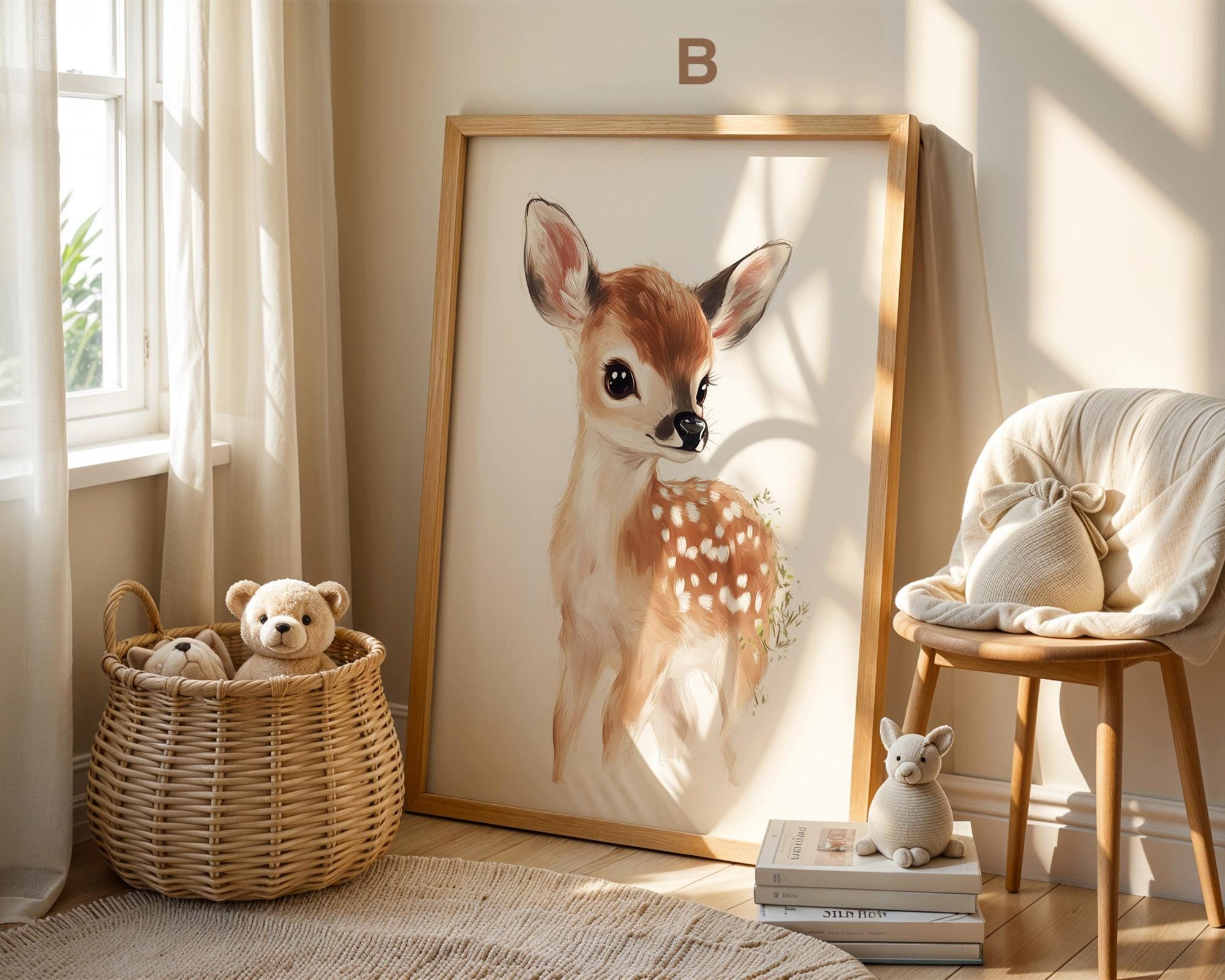 JUSTGOODMOOD Poster Premium ® süßes Reh günstig online kaufen