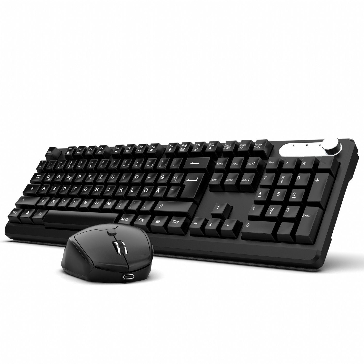Tastatur und Maus Set, Wiederaufladbar Wireless Set Wireless-Tastatur