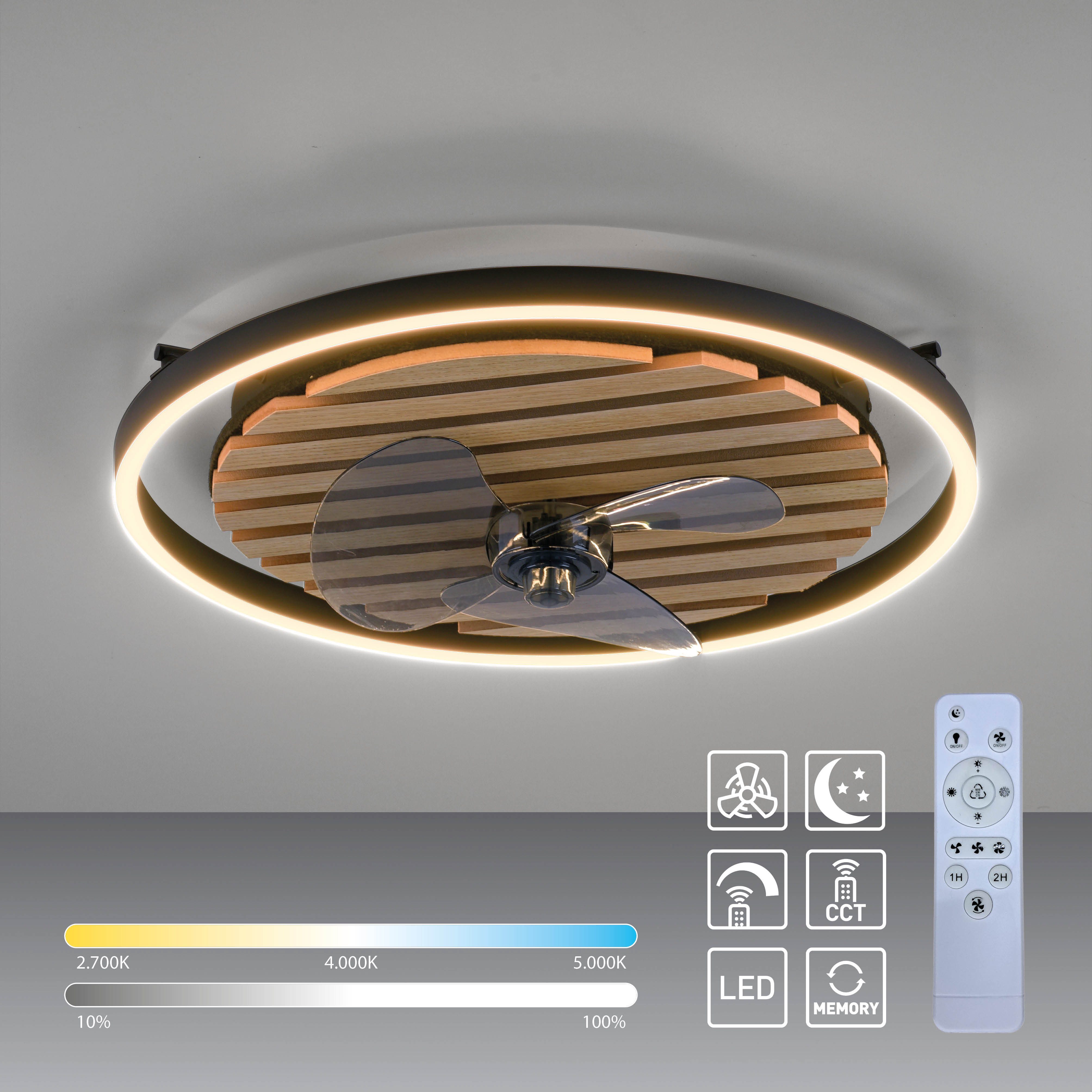 my home Deckenleuchte Brialeen - Akustikpaneele, Abschaltautomatik, CCT - ü günstig online kaufen