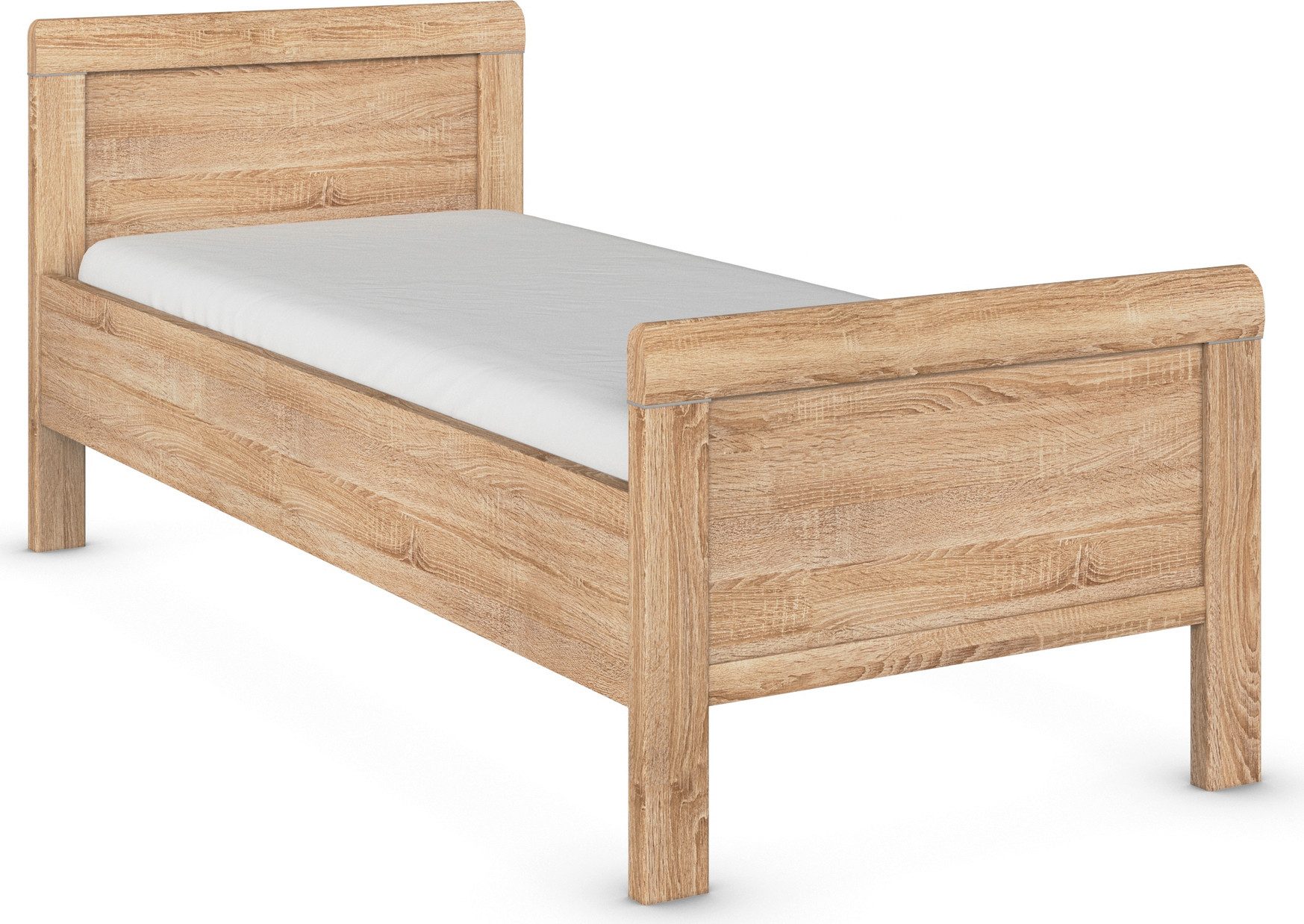 rauch Bett Bett Einzelbett Stollenbett EVELYN, in Komforthöhe aus Holzwerkstoff in elegantem Stil MADE IN GERMANY