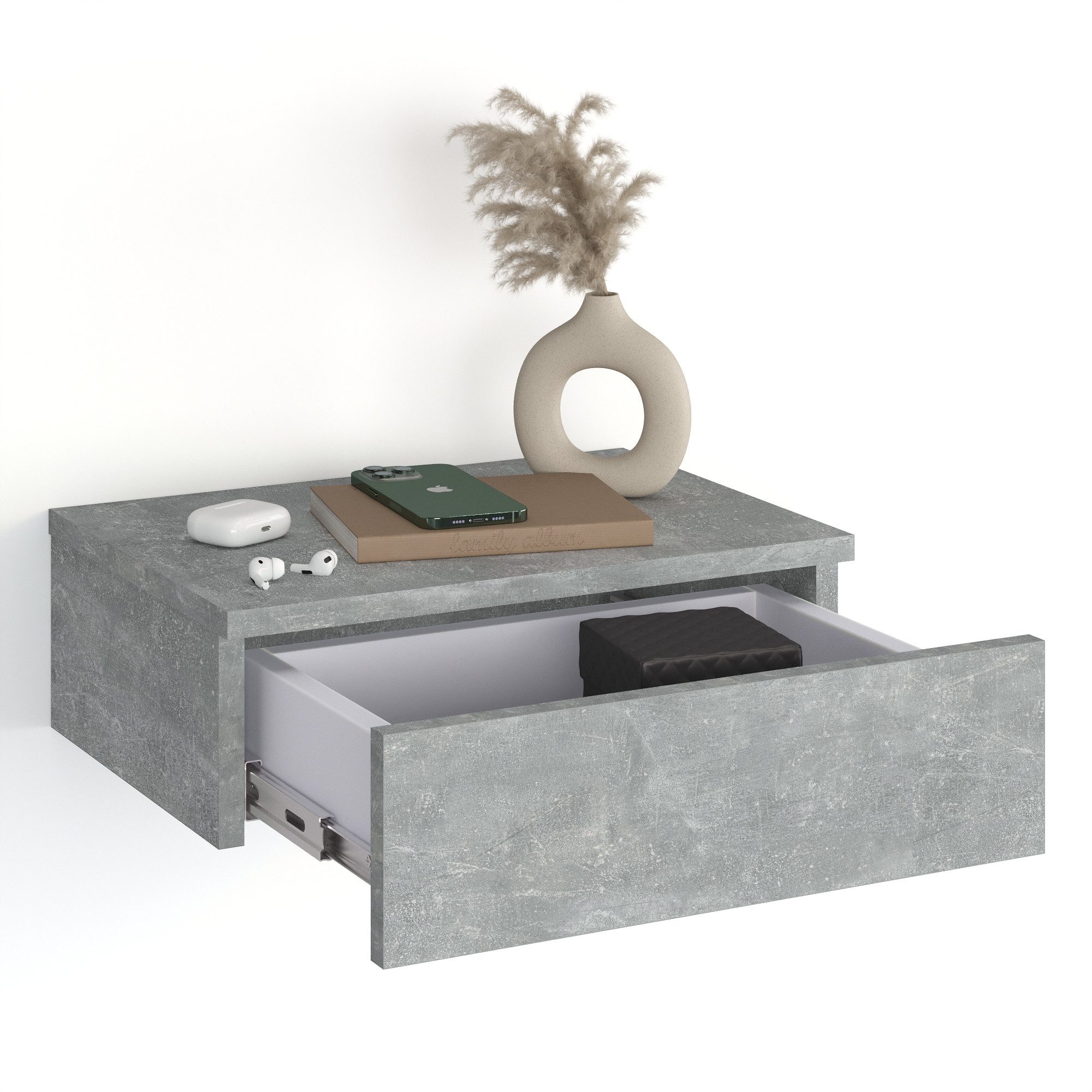 KOMTO Wandregal mit Schublade Monaco - günstig online kaufen