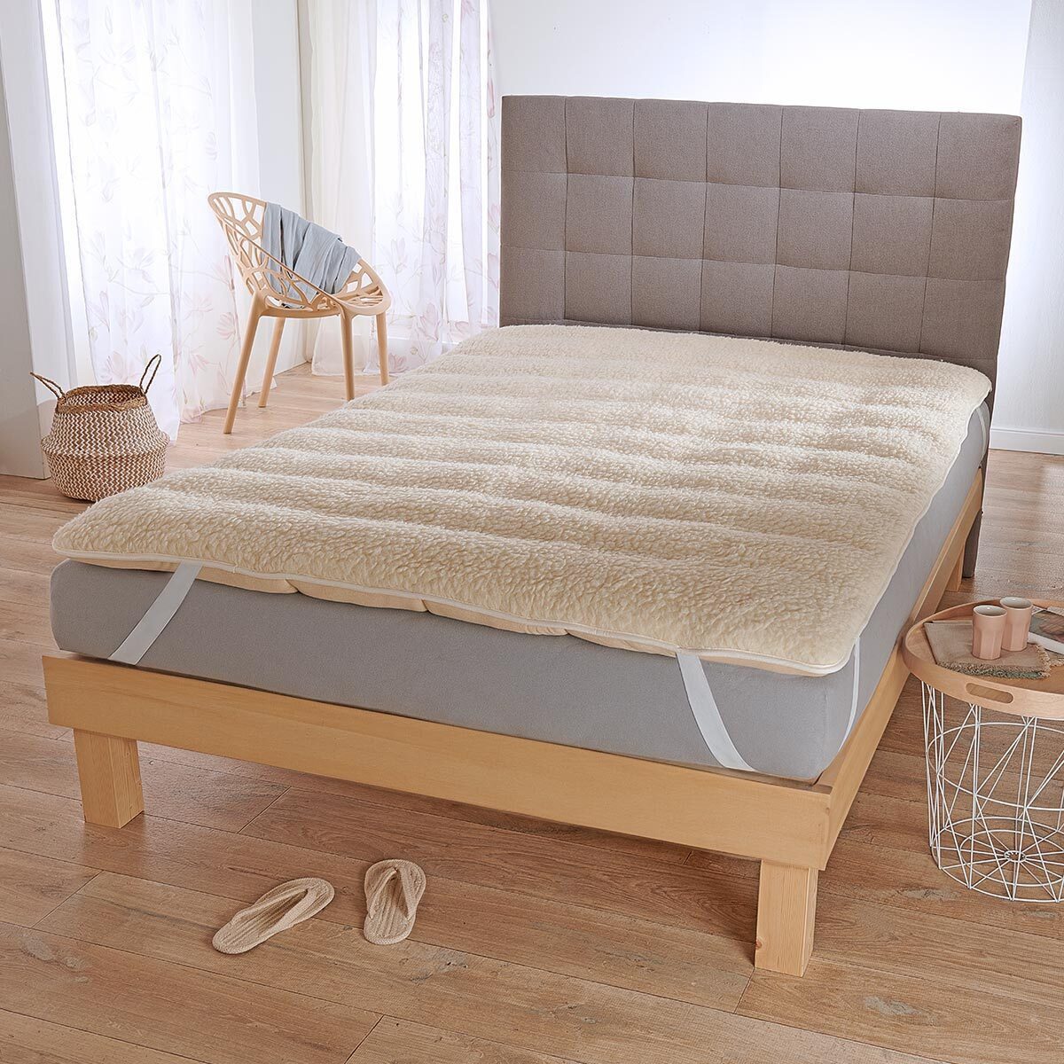 Matratzenauflage Wollflortopper TRAUMSCHLAF, atmungsaktives Unterbett günstig online kaufen