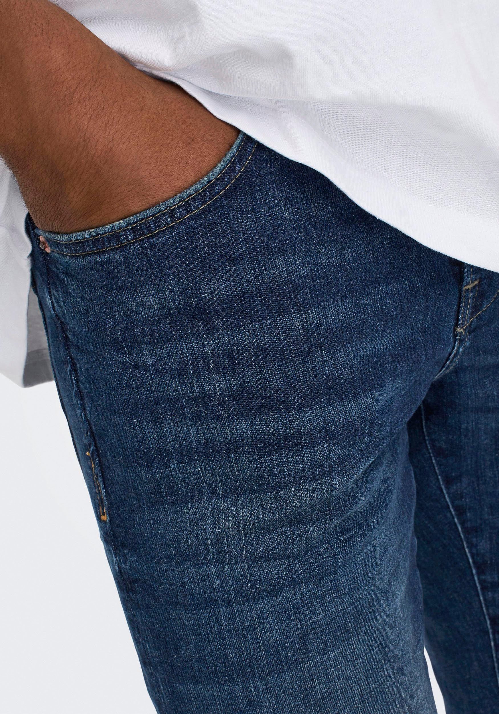 4WAY SONS Slim-fit-Jeans LOOM & ONLY SLIM darkblue LIFE