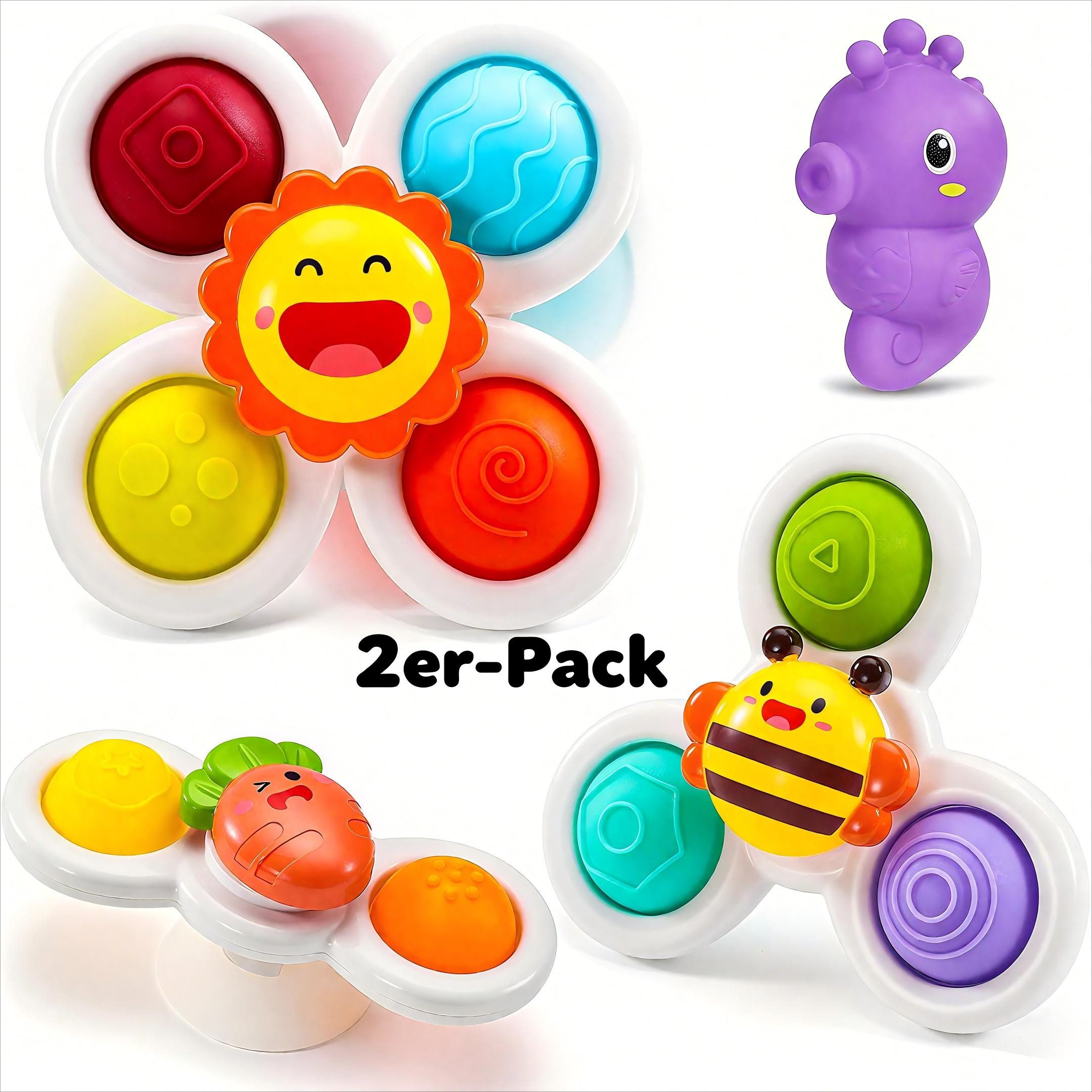 POPOLIC Greifspielzeug Saugnapf Spielzeug Spinner Baby - Baby Spielzeug 6-1 günstig online kaufen