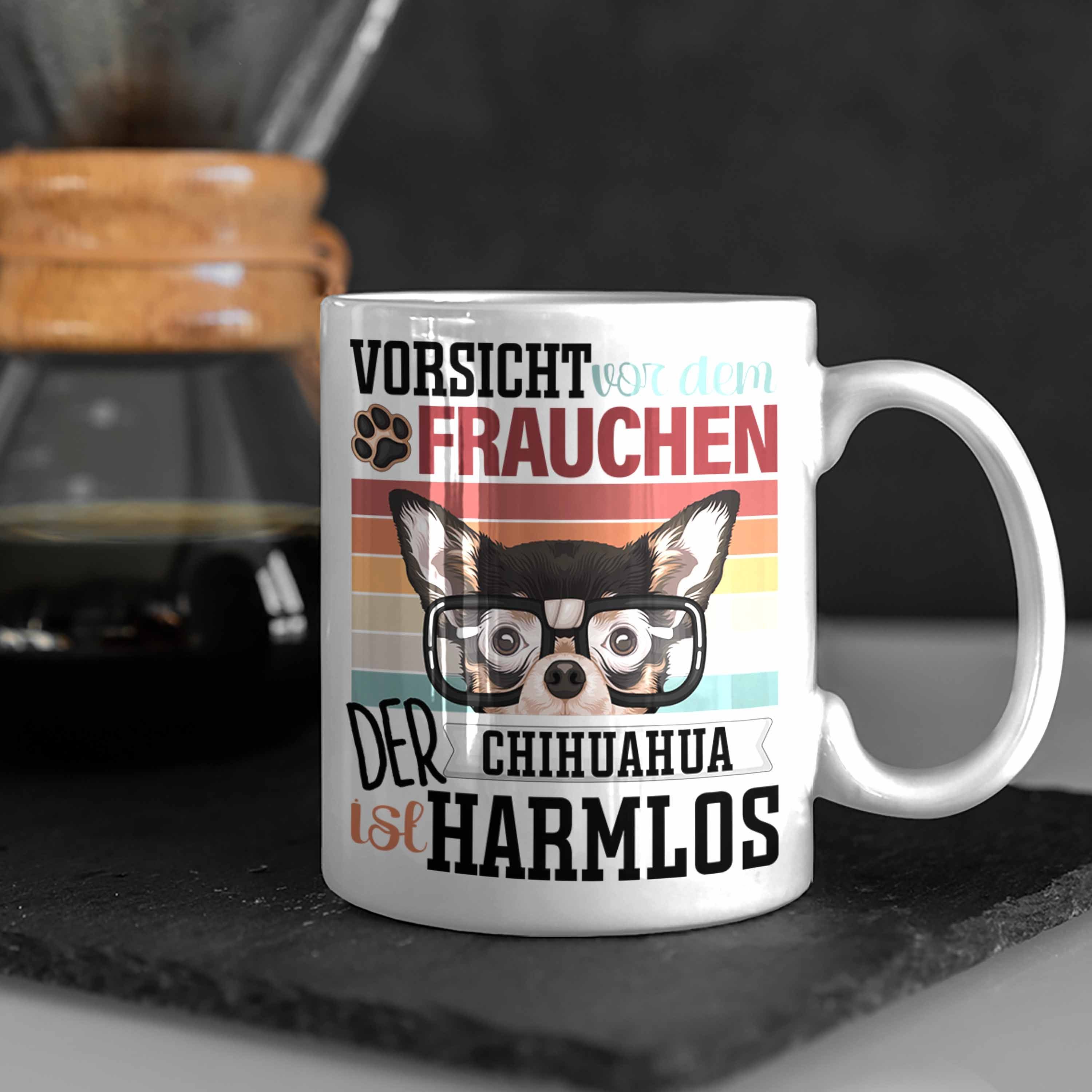 Chihuahua Frauchen Weiss Spruch Lustiger Geschenki Tasse Geschenk Tasse Besitzerin Trendation