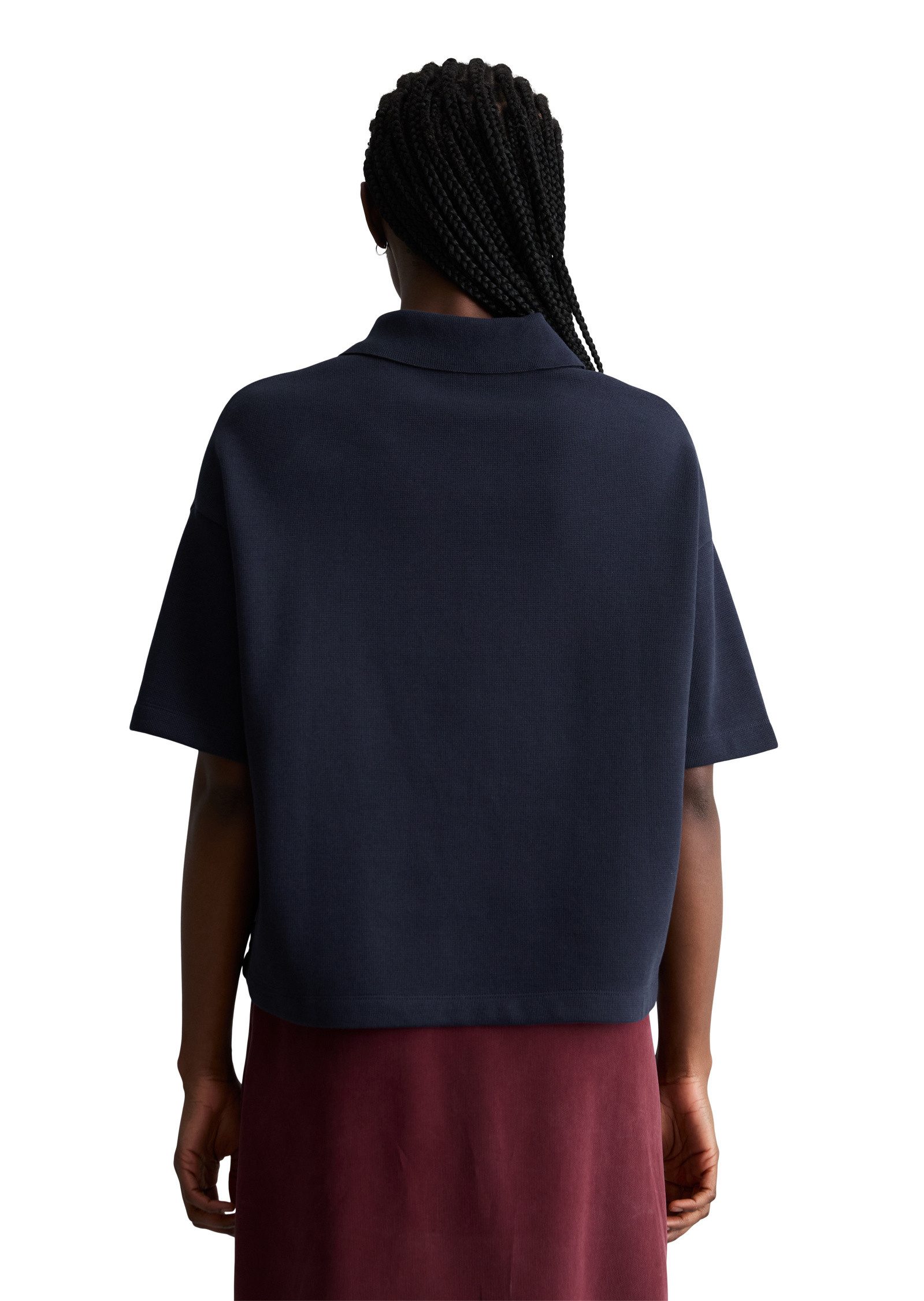 Marc O'Polo DENIM Poloshirt aus weichem Rib-Jersey