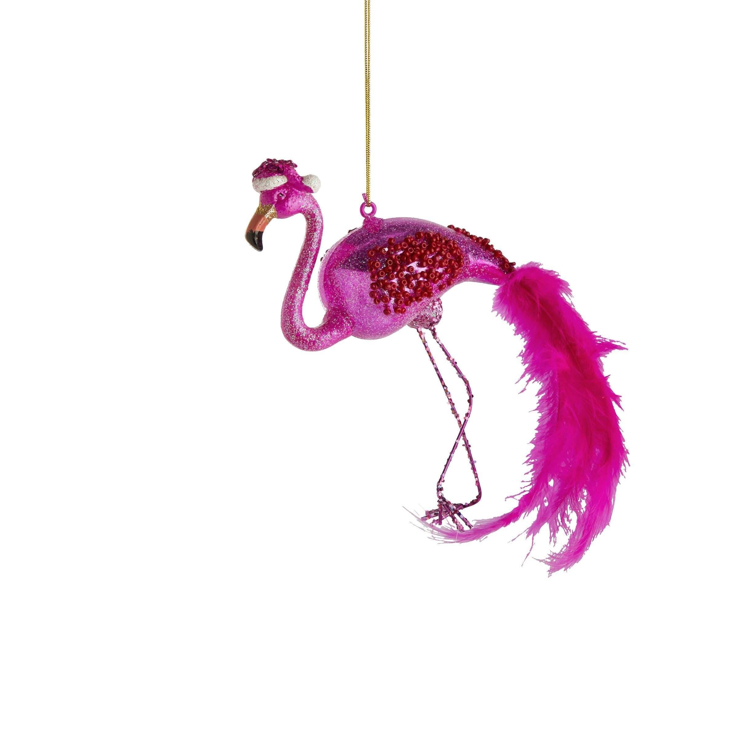 BUTLERS Anhänger Mütze Weihnachtsbaumkugel HANG Flamingo ON mit