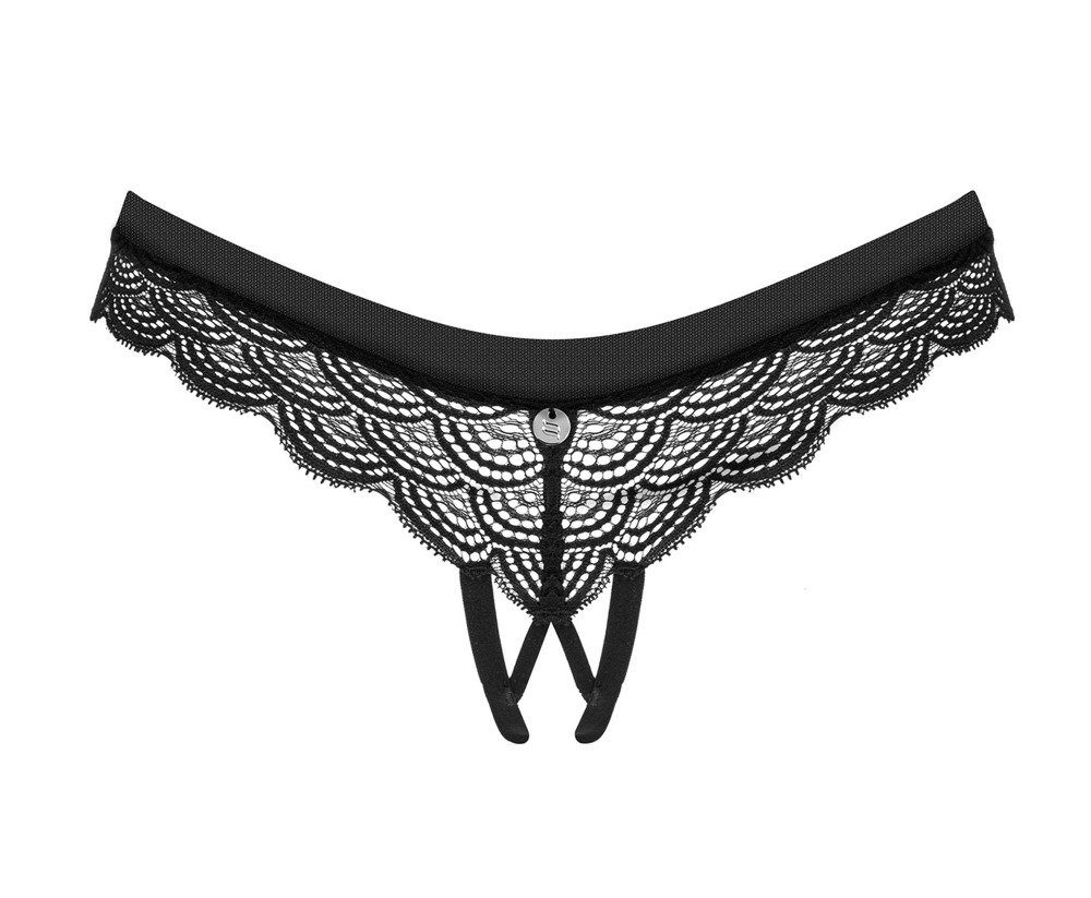String Chemeris Ouvert String mit offenem Schritt - schwarz