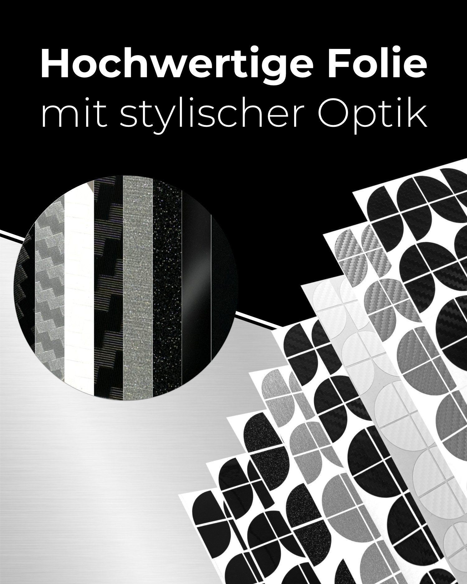 Blackshell Aufkleber Blackshell Aufkleber passend für alle BMW Embleme - 124 tlg., (Set), Viele verschiedene Farben, passend für alle Modelle und Logos