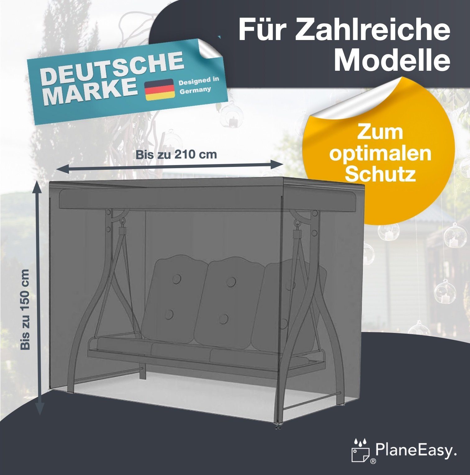 PlaneEasy.® Gartenmöbel-Schutzhülle Schutzhülle für Hollywoodschaukel 2,3,4 günstig online kaufen