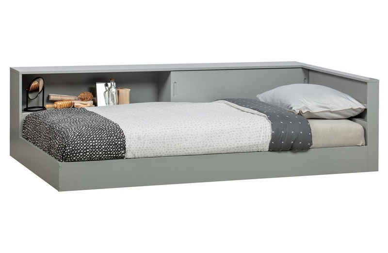 WOOOD Kinderbett Bett Connect- Kiefer Beton Grau, FSC®-zertifiziert, Made in Holland