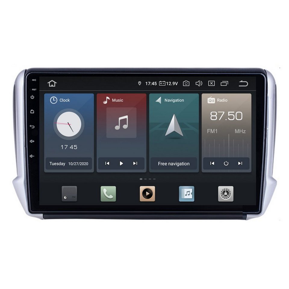 TAFFIO Für Peugeot 208 10.1 Touch Android Autoradio Bluetooth GPS