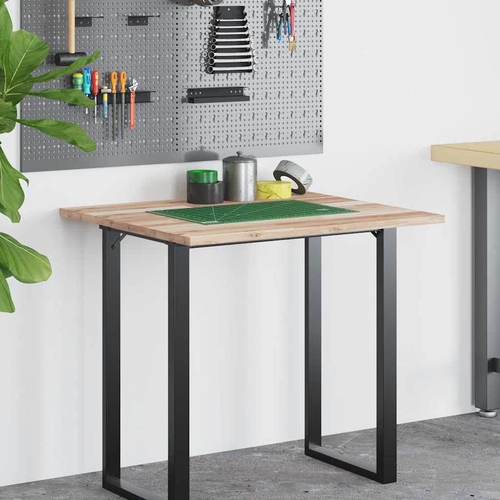 vidaXL Schreibtischplatte Schreibtischplatte Unbehandelt 80x60x2 cm Massivholz