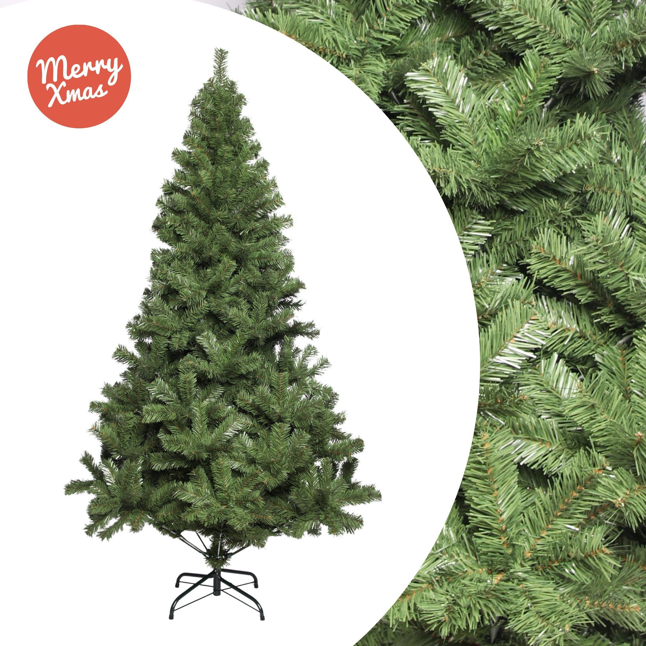 Metall-Ständer PVC 150cm Künstlicher Weihnachtsbaum Christbaum Tannenbaum Grün 