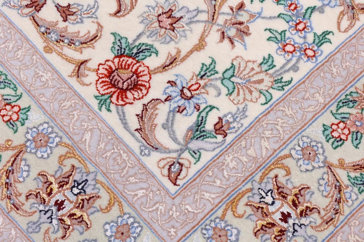 Nain Isfahan Höhe: 110x158 Handgeknüpfter Seidenkette 8 Orientteppich Trading, mm rechteckig, Orientteppich,