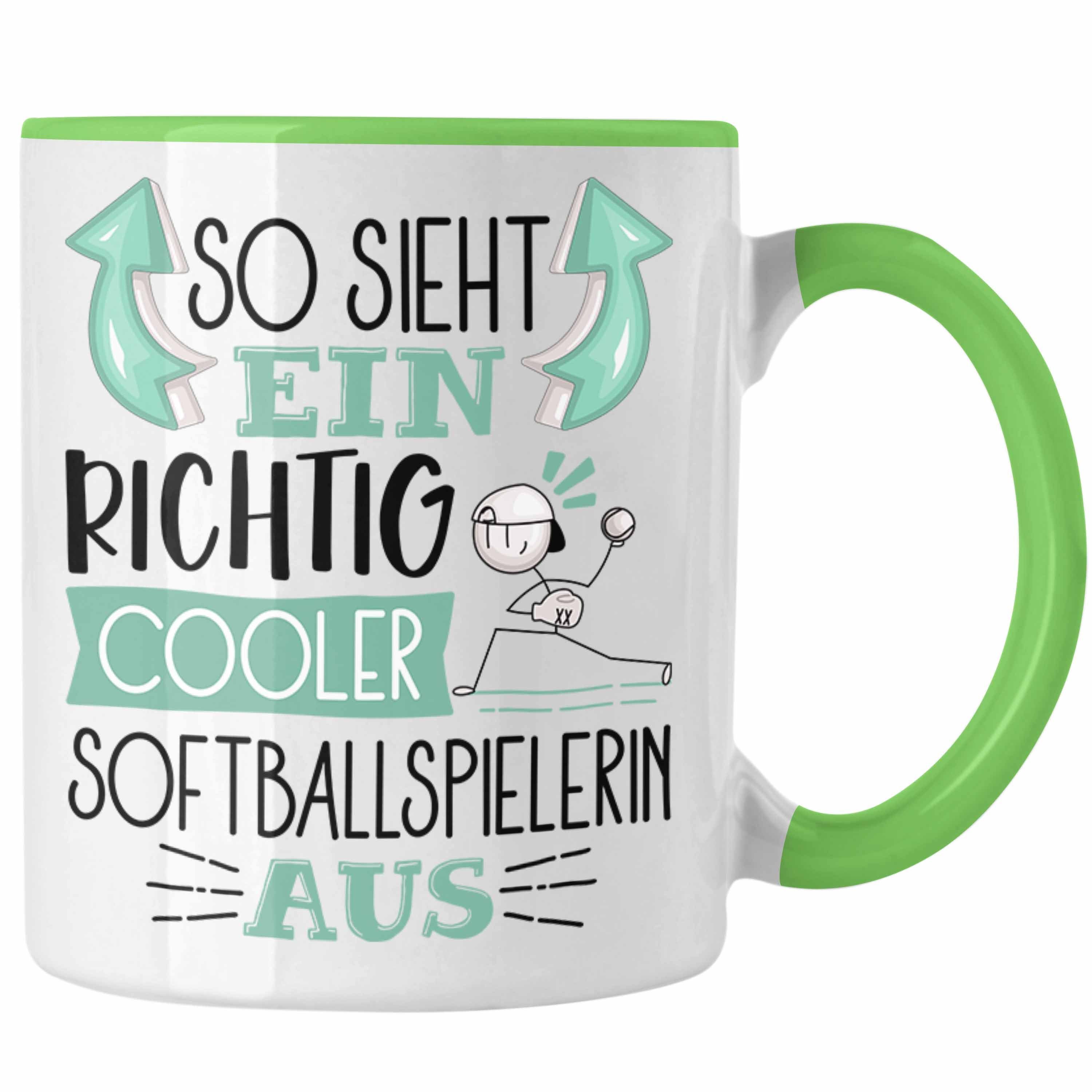 Ein So Richtig Grün Tasse Tasse Sieht Lust Geschenk Softballspielerin Trendation Aus Cooler