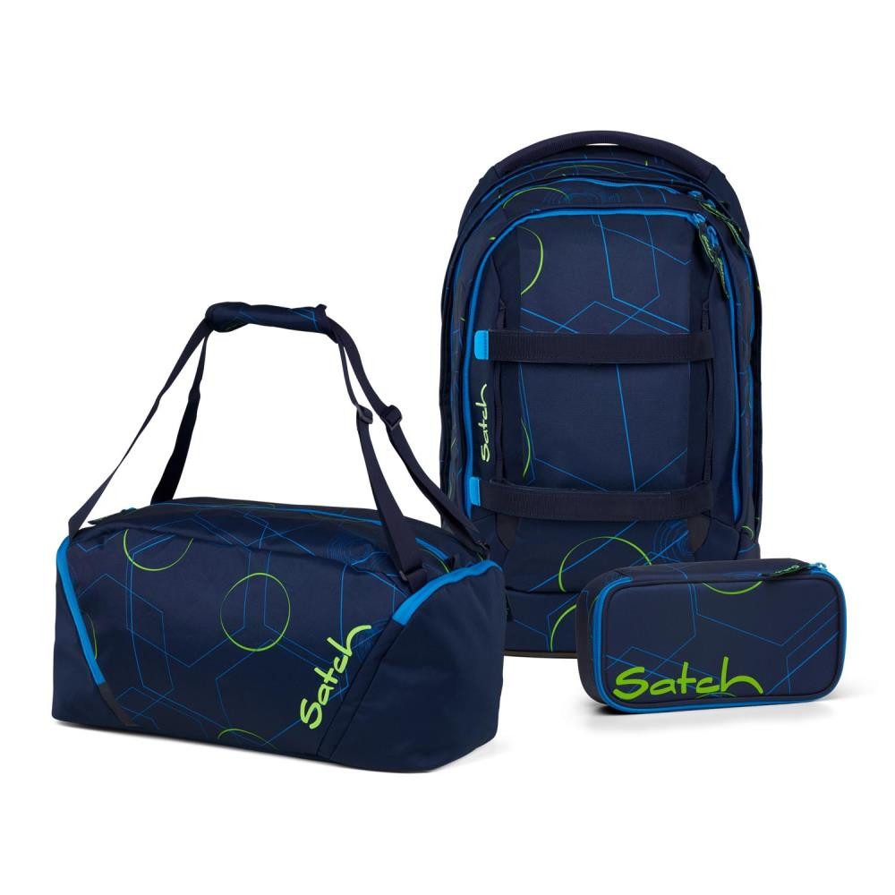 Satch Schulrucksack Pack (3tlg, inkl. Schlamperbox und Sporttasche)