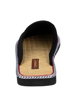 CINNEA SAMT Hausschuh handgefertigt, mit Binsen-Fußbett und Wellness-Zimtfüllung, gegen Hornhaut und Fußschweiß