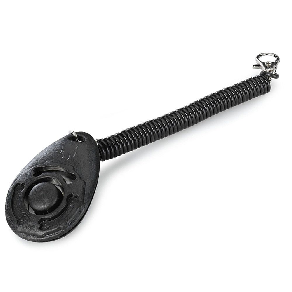 EBI Tier-Clicker Hundeklicker Erziehungshilfe Klickertraining, Kunststoff, Spar-Set (1-tlg) Spiralband, Karabiner, gleichbleibender Klickton