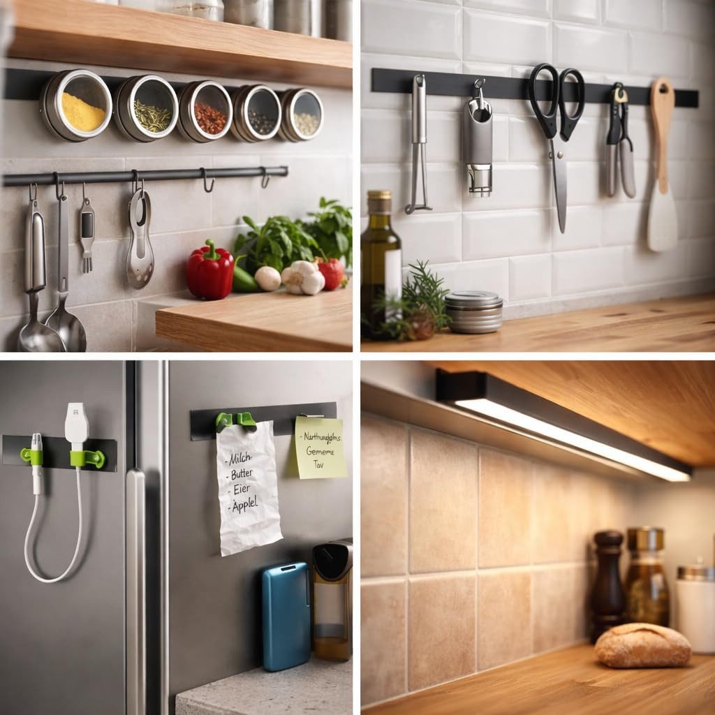 toolmate® Klebeband 1x 3m Magnetklebeband Magnetstreifen Magnetband Selbstklebend (1-St., 1x 3m Magnetklebeband) Zuschneidbar