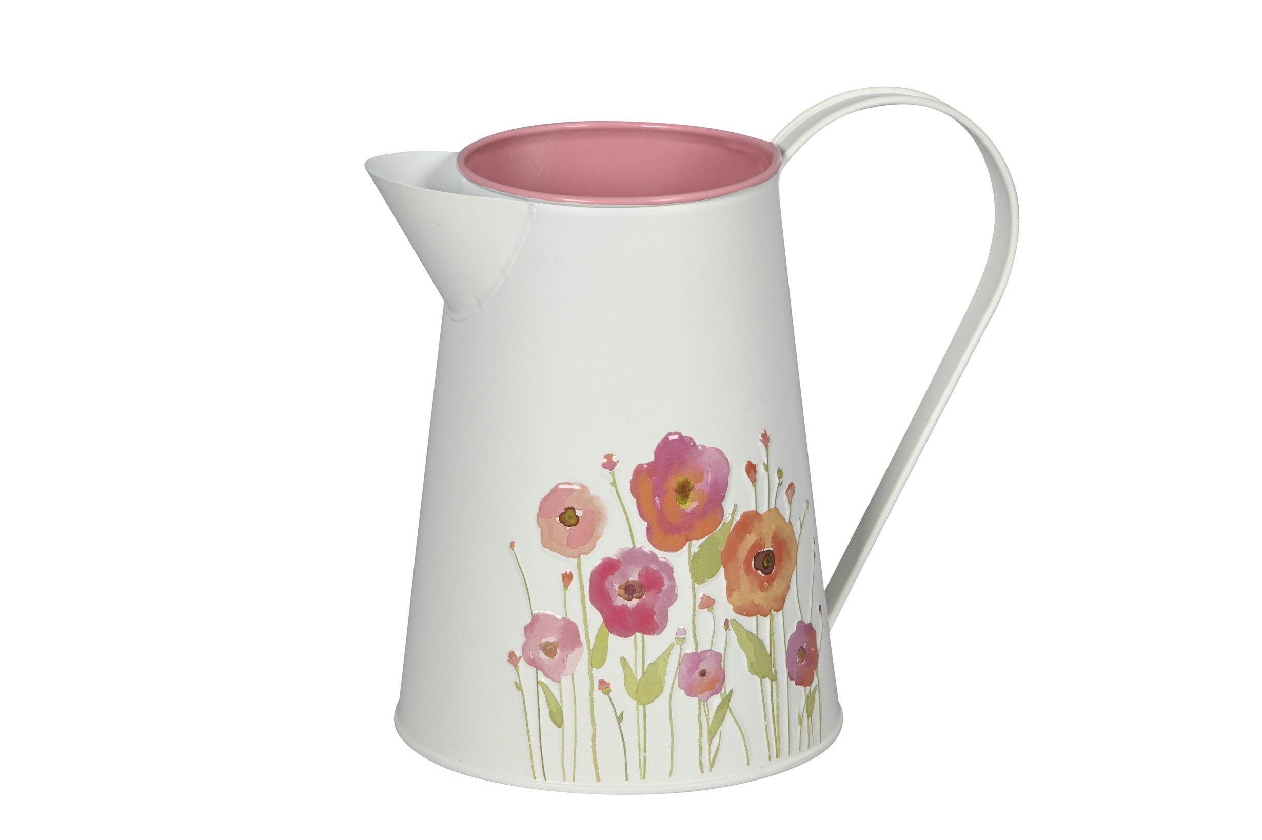 finehomegarden Dekovase Dekokanne Bunt Vase Metall 20 × 13,5 × 19 cm Dekorative Gießkanne (1 St), mit 7cm Griff Vintage Deko für Haus, Garten & Terrasse