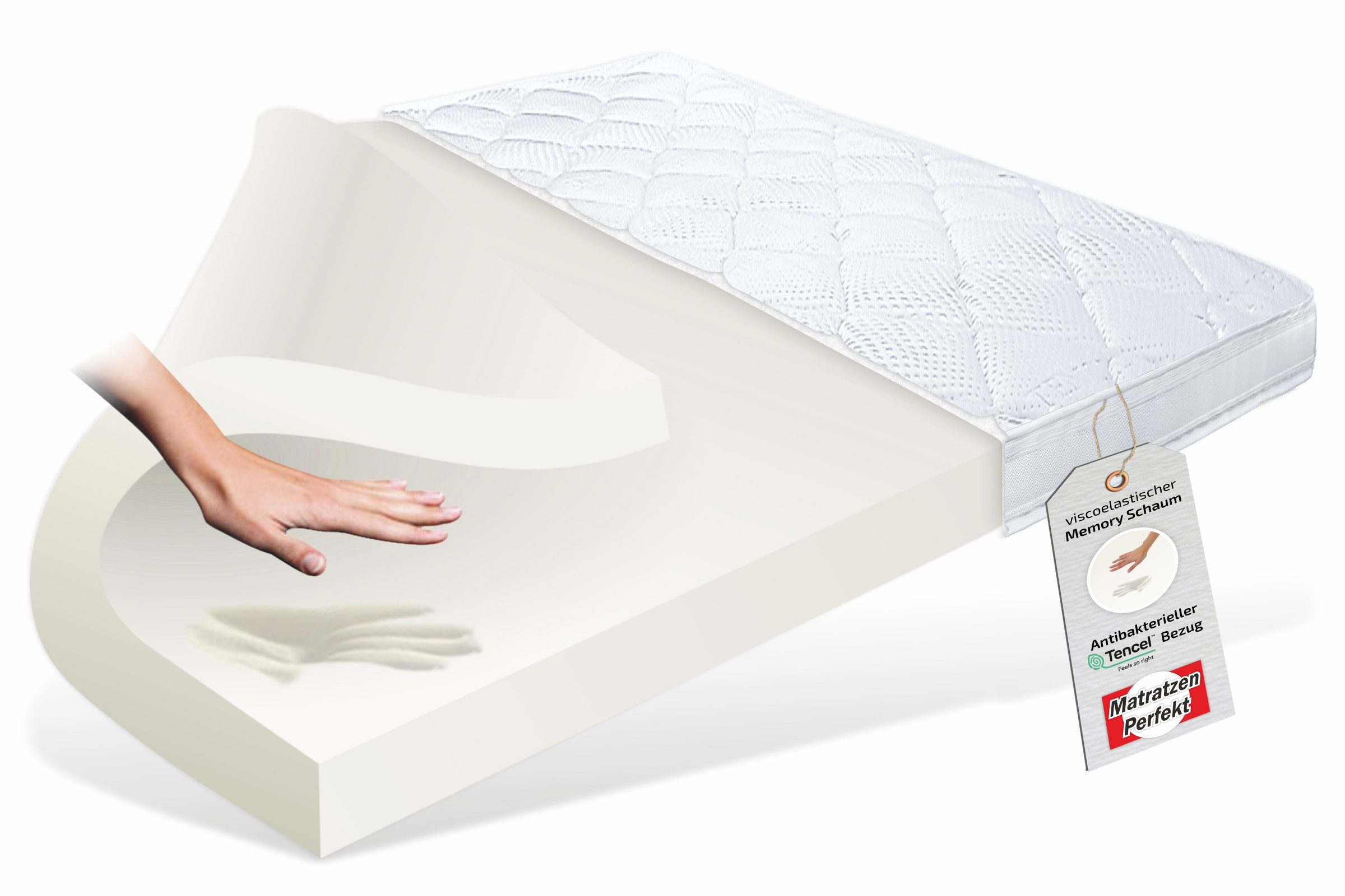 Matratzen Perfekt, Topper Viscotopper TOKIO, 12cm HOCH, mit sehr guter Körp günstig online kaufen