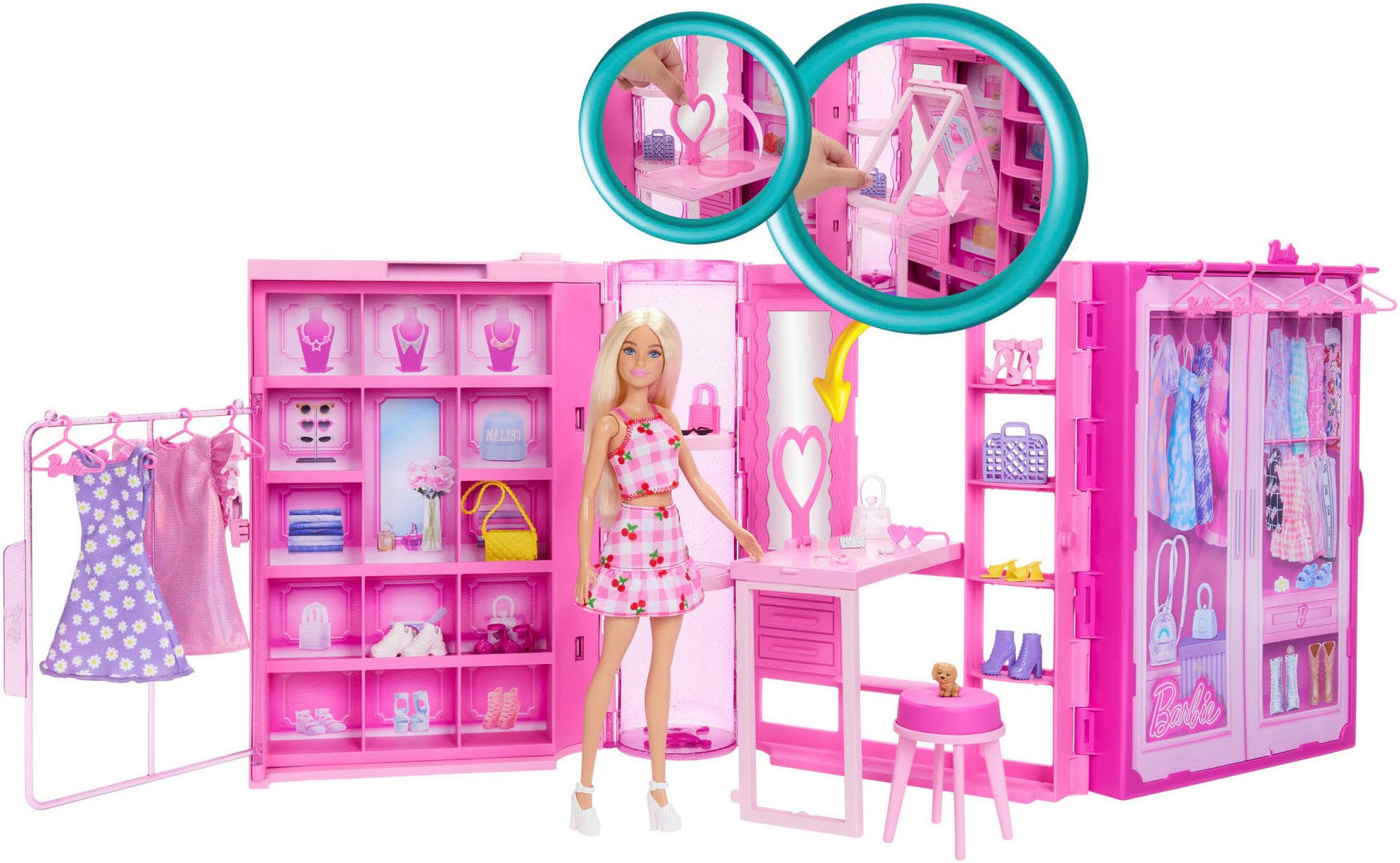 Barbie Spielwelt Traumkleiderschrank mit Modepuppe