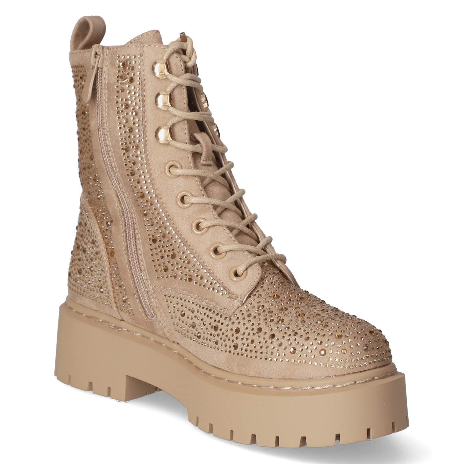 La Strada La Strada 2280170 2222 Damen Textil beige Schnürstiefel