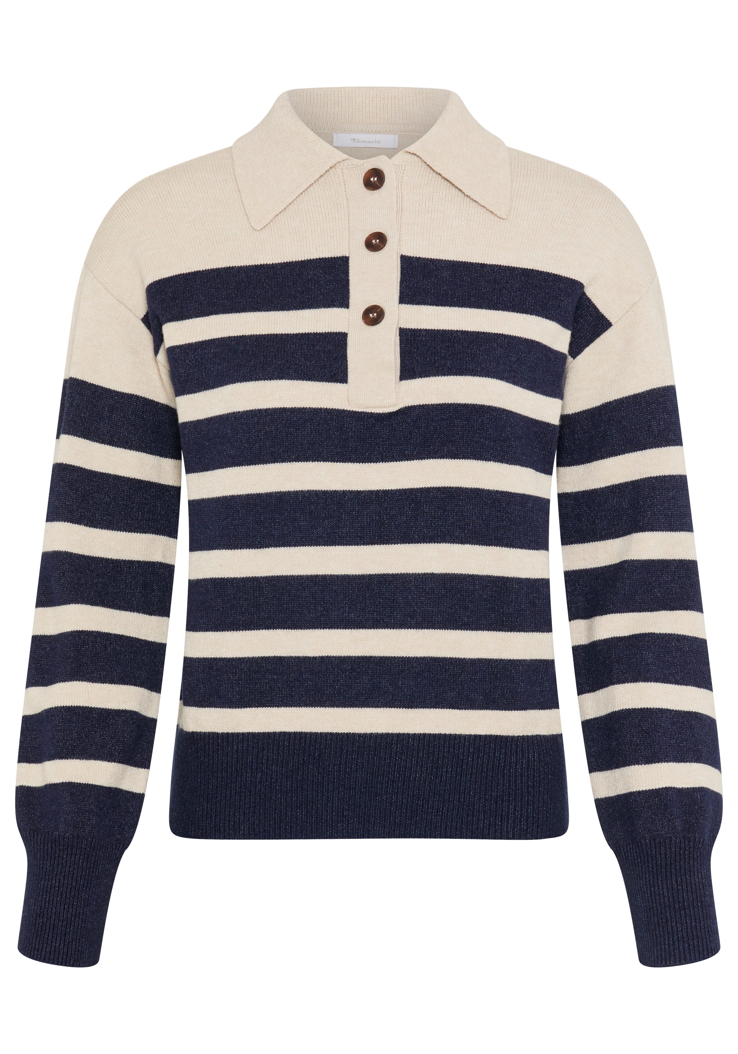 Tamaris Polokragenpullover mit Polokragen, in elastischer Strickqualität mit Streifen-Design – Bild 5 von 5