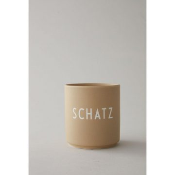 Design Letters Tasse Becher Favourite Cup German Schatz Beige