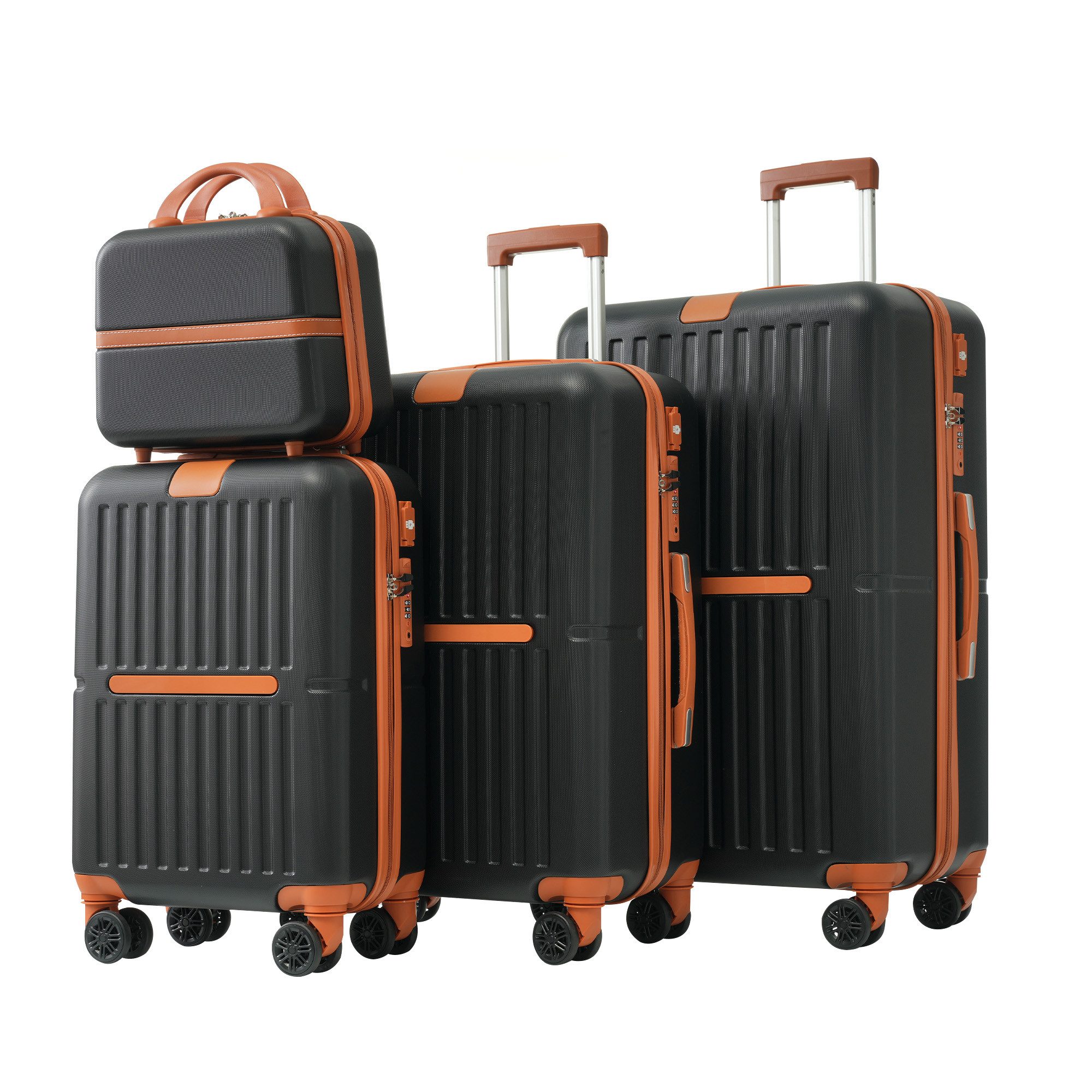 MODFU Trolleyset Hartschalenkoffer-Set, Hartschalen-Trolley, 4 Rollen, günstig online kaufen
