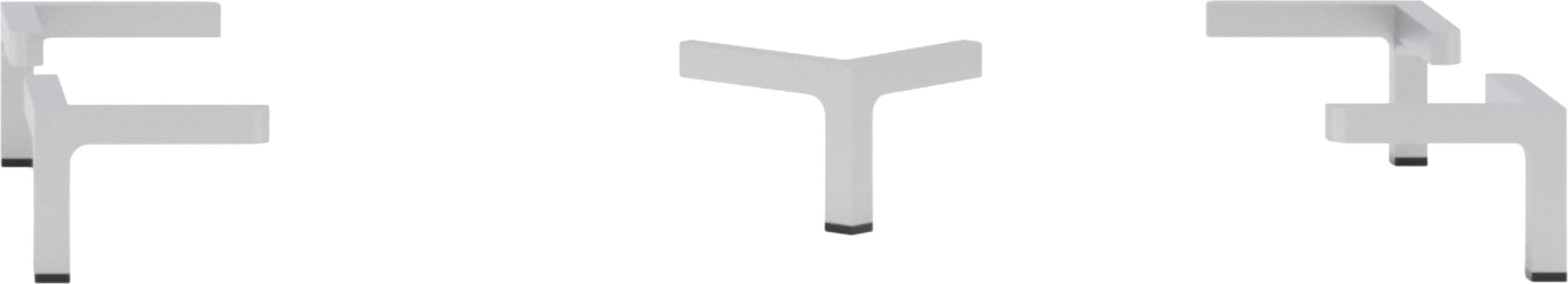 Innostyle Möbelfuß Universal-Fuß-Set, (5-St), 5 Füße aus Kunststoff in Chrom matt